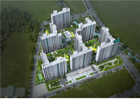 구미 푸르지오 센트럴파크 조감도. <대우건설 제공>